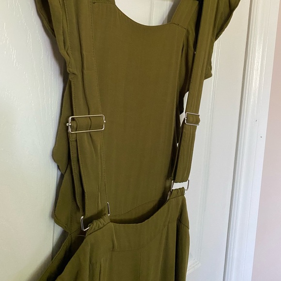 Zara olive culotte overall jumpsuit - Picture 10 of 14